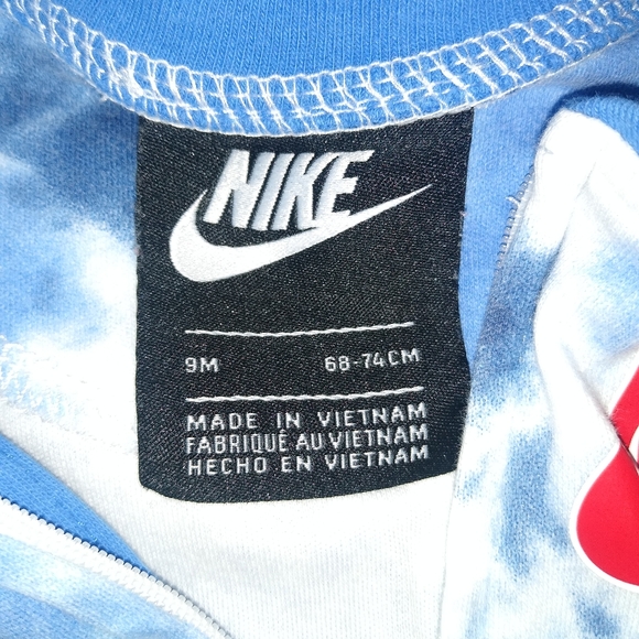 Nike Blue and White Footies One Piece with Tie-Dye Design - Picture 3 of 3